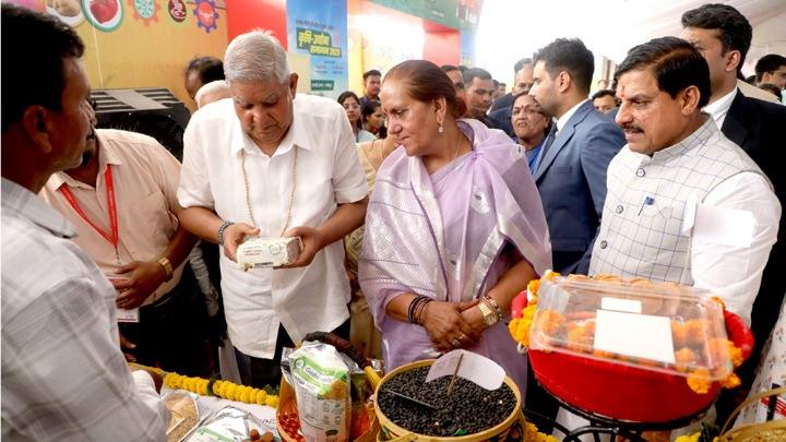 उप राष्ट्रपति श्री धनखड़ ने कृषि उद्योग समागम 2025 कृषि प्रदर्शनी का किया शुभारंभ