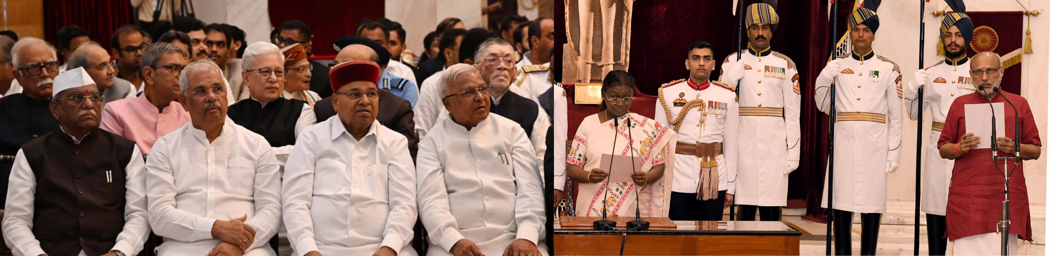 Governor Shri Patel Attends Vice President’s Swearing-in Ceremony