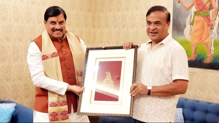 CM Dr. Mohan Yadav Meets Assam Chief Minister Dr. Sarma